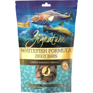 Zignature Ziggy Bars Whitefish Formula Crunchy Dog Treats 12oz